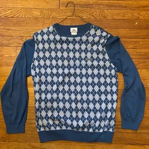 Men’s Lacoste argyle sweater. Size 4.